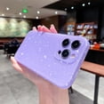 thumbnail image 5 of Compatible with iPhone 14 Pro Max Case 6.7 inch, Cute Glitter Bling Slim Bumper Shockproof Sparkly Soft Phone Case for Women Girls (Purple), 5 of 13