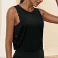thumbnail image 2 of Workout Tops for Women Summer Crewneck Sleeveless Athletic Yoga Crop Tank Tops Loose Gym Backless Muscle Tank Racerback Tank Tops, 2 of 5