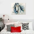 thumbnail image 4 of COMIO Minimalist Watercolor Horse Portrait Blue Beige Canvas Third Wall Art, 16 x 12, 4 of 4