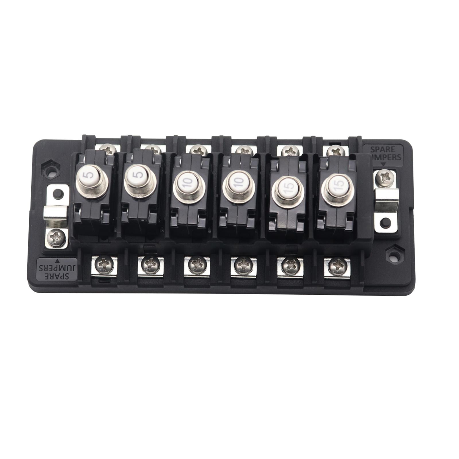 jiaping Circuit Breaker Panel 12V-32V Water Resistant Inline Fuse Block Holder for