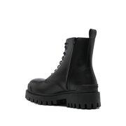 Balenciaga Black Leather Maxi Rubber Sole Boots Black (Men's)