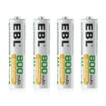 thumbnail image 2 of EBL 4-Pack AAA Rechargeable Batteries 800mAh Ni-MH Triple A Batteries, 2 of 7