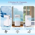 thumbnail image 4 of 10,000 BTU Portable Air Conditioner – 3-in-1 AC Unit with Remote Control, Dehumidifier & Fan, Quiet Operation, Window Kit for Rooms up to 560 Sq.Ft, White, 4 of 10