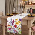thumbnail image 2 of Spring Lavender Table Runner, Watercolor Floral Daisy Natural Botanical Washable Cotton Linen Table Runners 90 Inches Long, Dresser Scarf Runner for Dining/Coffee/Kitchen/Hallway Tables 13''x90'', 2 of 9