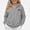 Gray, variant on WAVSUF Girls Fleece Zipper Jacket, Windproof with Pocket Long Sleeve Winter Casual Hooded Jacket 10-12