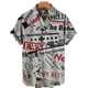 thumbnail image 4 of Camisa retro de manga corta para hombre, periódicos antiguos impresos en 3D, diseño de botones informal y moderno para ropa de calle y hogar, 4 of 5