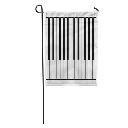 SIDONKU Acute Piano Keys Allegro Song Black Chords Classic Counterpoint Detail Garden Flag Decorative Flag House Banner 28x40 inch