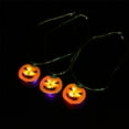 thumbnail image 2 of 3 Pcs Collier Halloween Créatif Citrouille Collier LED Collier de Fête pour Enfants, 2 of 10