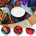 thumbnail image 4 of Multicolor Butterfly Group Pattern Round Fitted Tablecloth with Elastic Edge,Dining Table Cover Waterproof,Outdoor Round Tablecloth for Camping,Dining,Indoor and Outdoor, 4 of 7