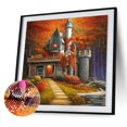 thumbnail image 3 of Cuadros Decorativos Castillo de otoño 5D DIY Kits de pintura de diamante Taladro redondo completo Decoración de pared Artesanía Ndcxsfigh Nuevos Originales, 3 of 8