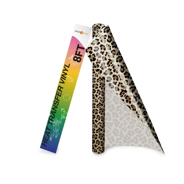 Rollo de vinilo de transferencia de calor HTVRONT Leopard 30 cm x 2,4 m