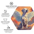 thumbnail image 4 of Fuzoiu Colorful Cloud Spotted Dog Print Leather Coasters Set,Drink Coasters Set of 6,for Tabletop Protection, Durable PVC Coasters,Home Décor and Housewarming Gift,Hexagon, 4 of 7