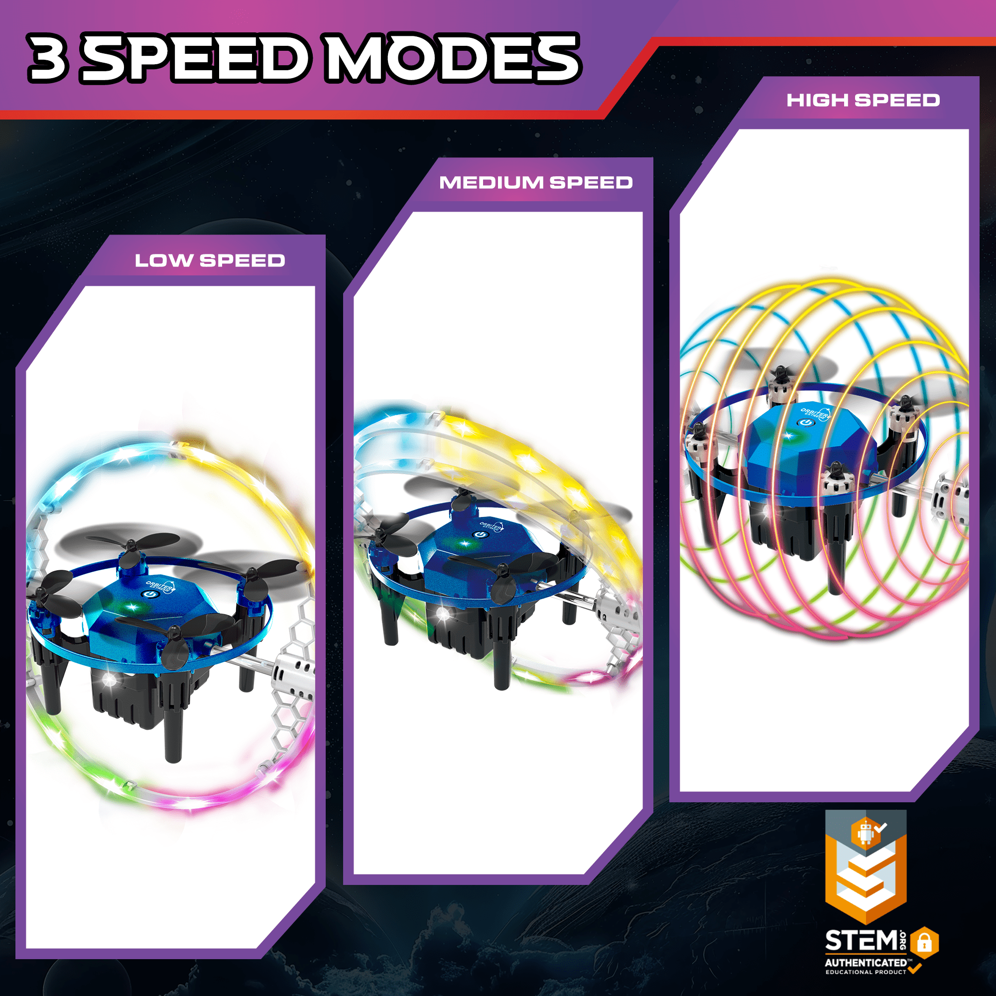 Force1 Orbiter Extreme Remote Control Indoor Flying Drone 360 LED Toy for Kids Ages 8+