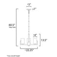 thumbnail image 2 of 21285SWBK Maxim Lighting Dart - 3 Light Chandelier-13.5 Inches Tall and 22.25 Inches Wide, 2 of 3