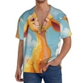 thumbnail image 1 of Balery Happy Goat In Meadow Camisa Casual de Manga Corta con Botones para Hombre, Texturizada, Estilo Cubano, para Playa, Verano-Medium, 1 of 5