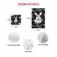 thumbnail image 7 of Easter Bunny Kitchen Dish Towels for Drying Dishes Set of 2, Green Eucalyptus Leaves Spring Flowers Black Waffle Weave Microfiber Hand Tea Bathroom Towels Quick Dry & Absorbent Towel 12x12, 7 of 7