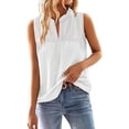 thumbnail image 2 of Endives Women's Tank Top Solid Color Sleeveless Loose Tank Top Pullover Top Summer White, 2 of 4