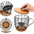thumbnail image 6 of Txkrhwa Coffee Pod Holder, Cafe Bar Organizer, K Cup Storage Container Holder, Coffee Capsule Storage Basket with Wooden Lid and Base for Filters Capsules, 6 of 10