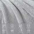 thumbnail image 5 of Exclusivo Mezcla Queen Size Flannel Fleece Blanket, Super Soft Velvet Plush Bed Blanket, 90x90 Inches, Light Grey, 5 of 7