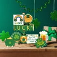 thumbnail image 4 of 1set Saint Patrick's Day Wooden Tiered Tray Decor set Table Wood Sign Rustic Farmhouse Home Decoration Mixed Shapes 60~100x45~100x2.5mm, 4 of 7
