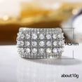 thumbnail image 2 of K-KED Elegant 925 Silver Filled Cubic Zircon Ring Women Delicate Jewelry Wedding Gift Sz 6-10-8, 2 of 6