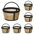 thumbnail image 1 of HLONK 4/3/2/1pcs Reusable 4-5 Cup Basket Coffee Filter Fits MrCoffee Coffee Maker And Brewer Permanent Filter Replacement Compatible With Mr Coffee Gold Basket-Style Filters, 1 of 6