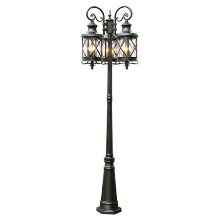 Trans Globe Lighting 5127 Three Light 81" Tall Outdoor Post Light From The Outdoor