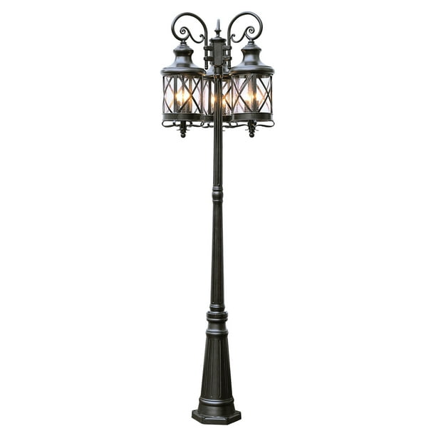 Trans Globe Lighting 5127 Three Light 81" Tall Outdoor Post Light From
