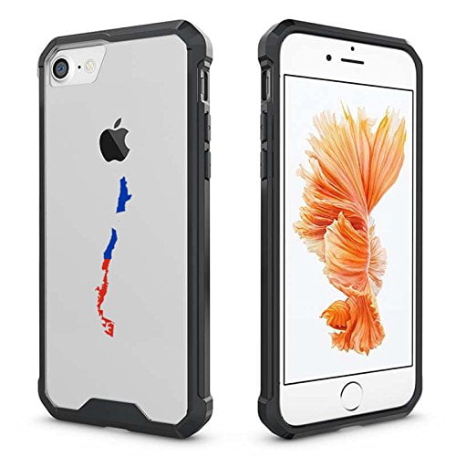 For Apple iPhone Clear Shockproof Bumper Case Hard Cover Chile Chilean Flag...