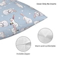 thumbnail image 3 of Pofeuu Rabbit Is Eating Carrots Print Double-sided plush pillowcase Square Throw Pillow Covers Pillows Cover for Living Room Bedroom Sofa Couch Cushion Cover（No pillow core）-16"x16", 3 of 7