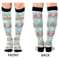thumbnail image 4 of FORMRS Womens Knee High Socks Casual Long Thick Travel Daily Wear, 1 Pair, Red Trains Pattern, 4 of 6