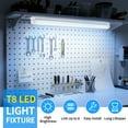 thumbnail image 6 of JESLED V-Shaped T8 LED Shop Lights, 2FT 22W 2860LM, Linkable Fixtures, 6000K Cool White, ETL Listed, 8-Pack, 6 of 8