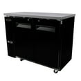 thumbnail image 3 of Heavy Duty Commercial Black Back Bar Cooler with 2 solid doors (24" depth 48" length), 3 of 8