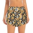 thumbnail image 4 of Lsque Sunflowers Bee Printed Women's Running Shorts with Liner Pockets,Elastic Quick Dry Workout Athletic Gym Yoga Shorts,Womens High Waist Shorts-X-Large, 4 of 9