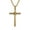 Gold, variant on Men's Stainless Steel Vintage Cylinder Cross Pendant Hip Hop Necklaces Gold
