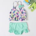 thumbnail image 2 of IROINNID Toddler Baby Two-piece Swimsuit Swimwear Sleeveless Floral Printed Summer Bathing Suit, 2 of 4