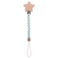 thumbnail image 1 of Cadena de silicona para chupete con cuentas, clip para chupete con forma de estrella de haya, embalaje para bebé, patrón de haya, cadena anticaída para chupete de haya, 1 of 6