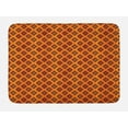 thumbnail image 1 of Ethnic Bath Mat, Repetitive Folkloric Ornaments Warm Colors, Plush Bathroom Decor Mat with Non Slip Backing, 29.5" X 17.5", Orange Mustard, by Ambesonne, 1 of 2