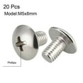 thumbnail image 2 of Unique Bargains Machine Screws, M5x8mm Phillips Screw, 304 Stainless Steel, Fasteners Bolts 20Pcs, 2 of 3