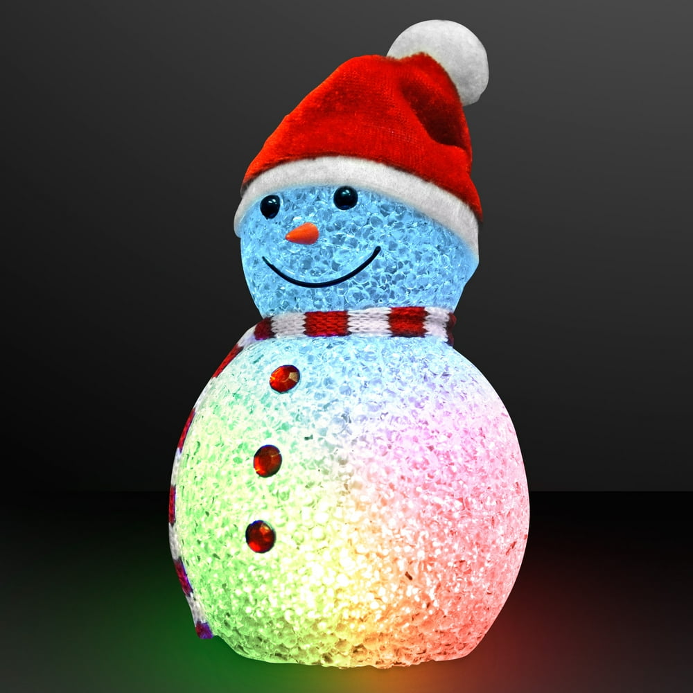 FlashingBlinkyLights Color Changing LED Snowman Light Up Decoration
