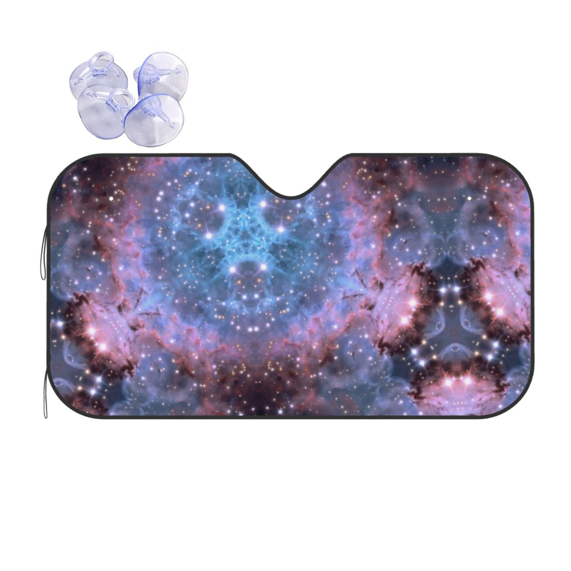 XMXY Car Sun Shade Windshield, Sacred Geometry Almond Automotive Front