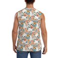 thumbnail image 4 of Pofeuu Cute Rabbit Floral Print Men's Muscle T-Shirt, Sleeveless, Muscle Tank, Classic Muscle Tee Top For Men Casual Sleeveless Muscle T-Shirt Trendy Clothes-XX-Large, 4 of 7