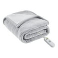 thumbnail image 1 of Serta Tissu Polyester Polaire à Sherpa Chauffé Jeté Électrique Gris, 1 of 5