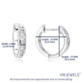 thumbnail image 5 of Vir Jewels 1/2 CTTW Diamond Hoop Earrings .925 Sterling Silver 16 Stones Dangle 1/2 Inch Female Adult, 5 of 7