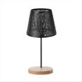 thumbnail image 1 of Table Lamp, Metal Lampshade and Base with Tree Pattern,Black EU PLUG, 1 of 4