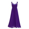 thumbnail image 2 of YEAHDOR Kids Girls Chiffon High Waist Pleated Wedding Bridesmaid Dress Pageant Birthday Party Maxi Gown Purple 16, 2 of 6