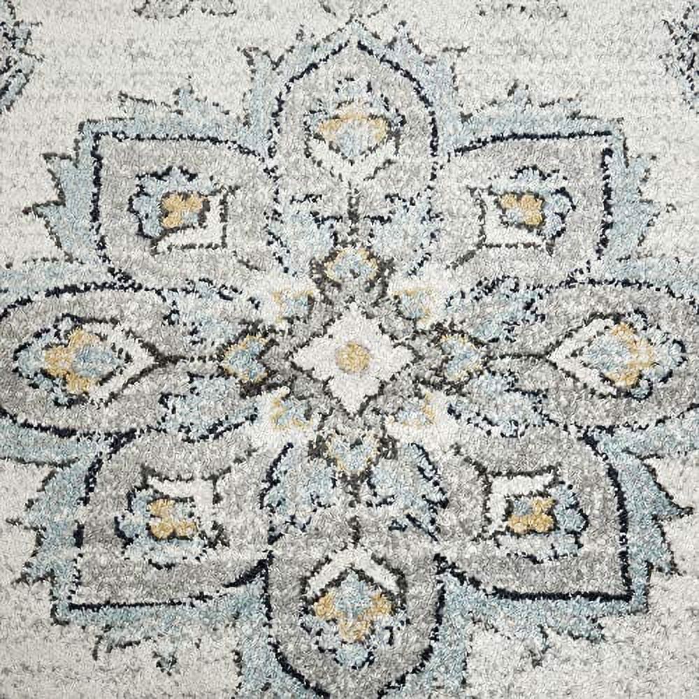 Home Dynamix Nova Astoria Transitional Medallion Area Rug, Ivory, 5' 2" x 7' 2" Rectangle