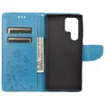 thumbnail image 4 of Allytech Galaxy S22 Ultra Case Wallet, 3D Butterfly Embossed Premium PU Leather Folio Flip Kickstand Cards Slots Wallet Case Cover for Samsung Galaxy S22 Ultra 5G 2022, Blue, 4 of 4