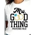 thumbnail image 2 of 1pc Sweet Matching Couples T-Shirt - 'He Who Finds A Wife' & 'Wifey Found' Design, Cotton Blend, Casual Fit, Machine Washable - Perfect for Anniversaries, Valentine's Day & Christmas Gifts, 2 of 6