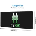 thumbnail image 3 of LGBT Pride is Ok Gaming Mouse Pad Pride Large Mouse Pad (31.5x11.8 Inch) Non-Slip Rubber Base Large Desk Mat Desk Protector for Home Office Gaming Work, 3 of 6